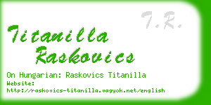 titanilla raskovics business card